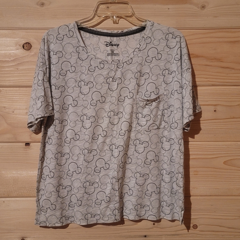 Disney Gray Mickey Mouse Pajama Set Size M